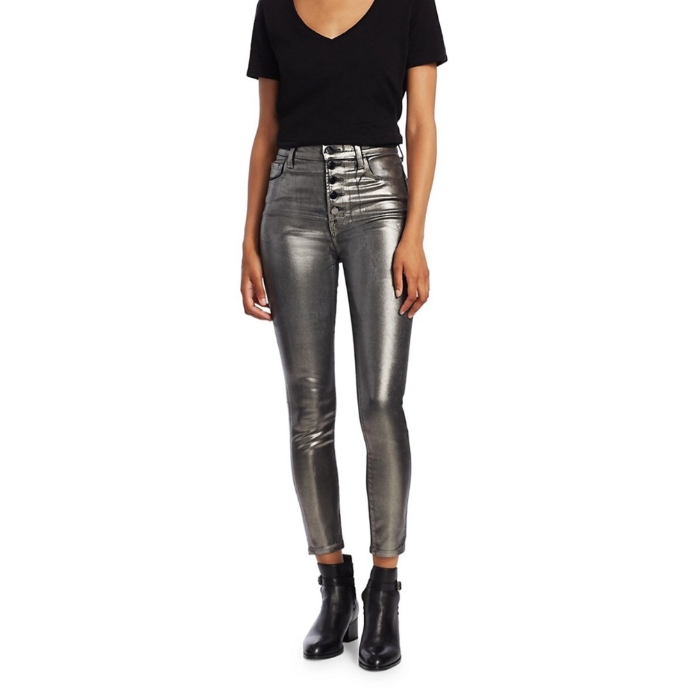 NWT J Brand Stretch Skinny Metallic Denim Jeans